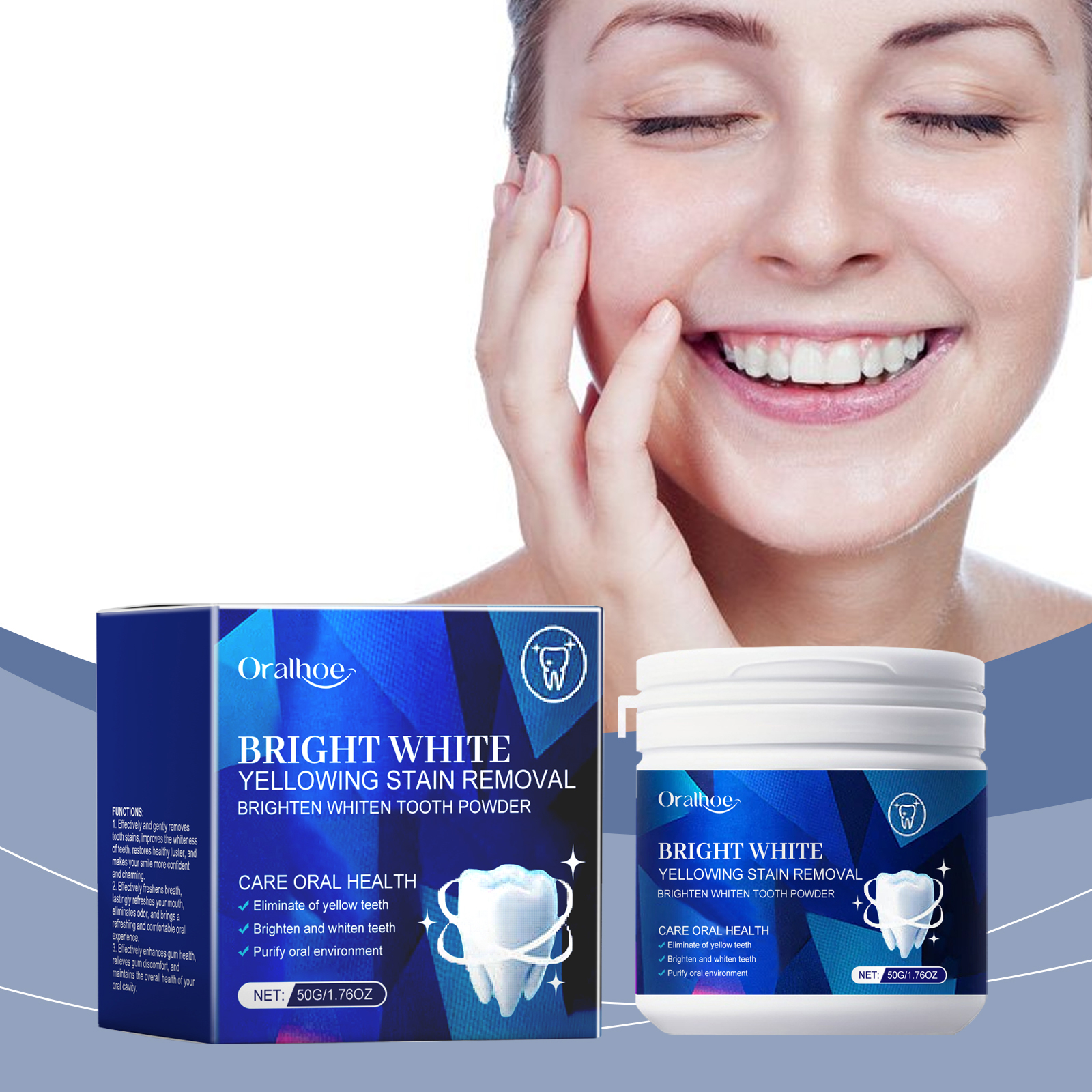 Teeth Whitening With Baking Soda - Teeth Whitening Powder Bleaching Yellow Teeth