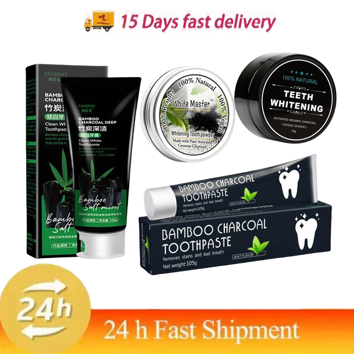Bamboo Charcoal Toothpaste Whi - Teeth Whitening Charcoal recensie en prijs