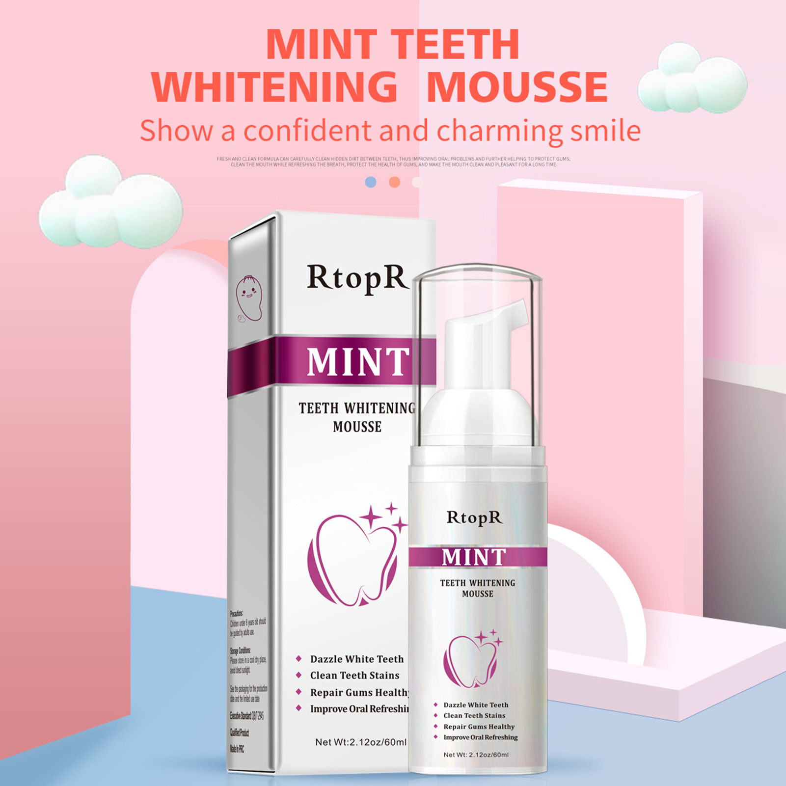 Teeth Whitening Mousse Mint Fo - Teeth Whitening With Baking Soda recensie en prijs