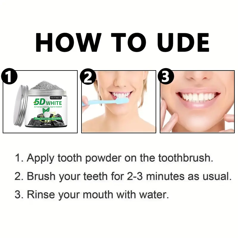 YUlTlKUE 5D White Activated ch - Teeth Whitening Charcoal recensie en prijs