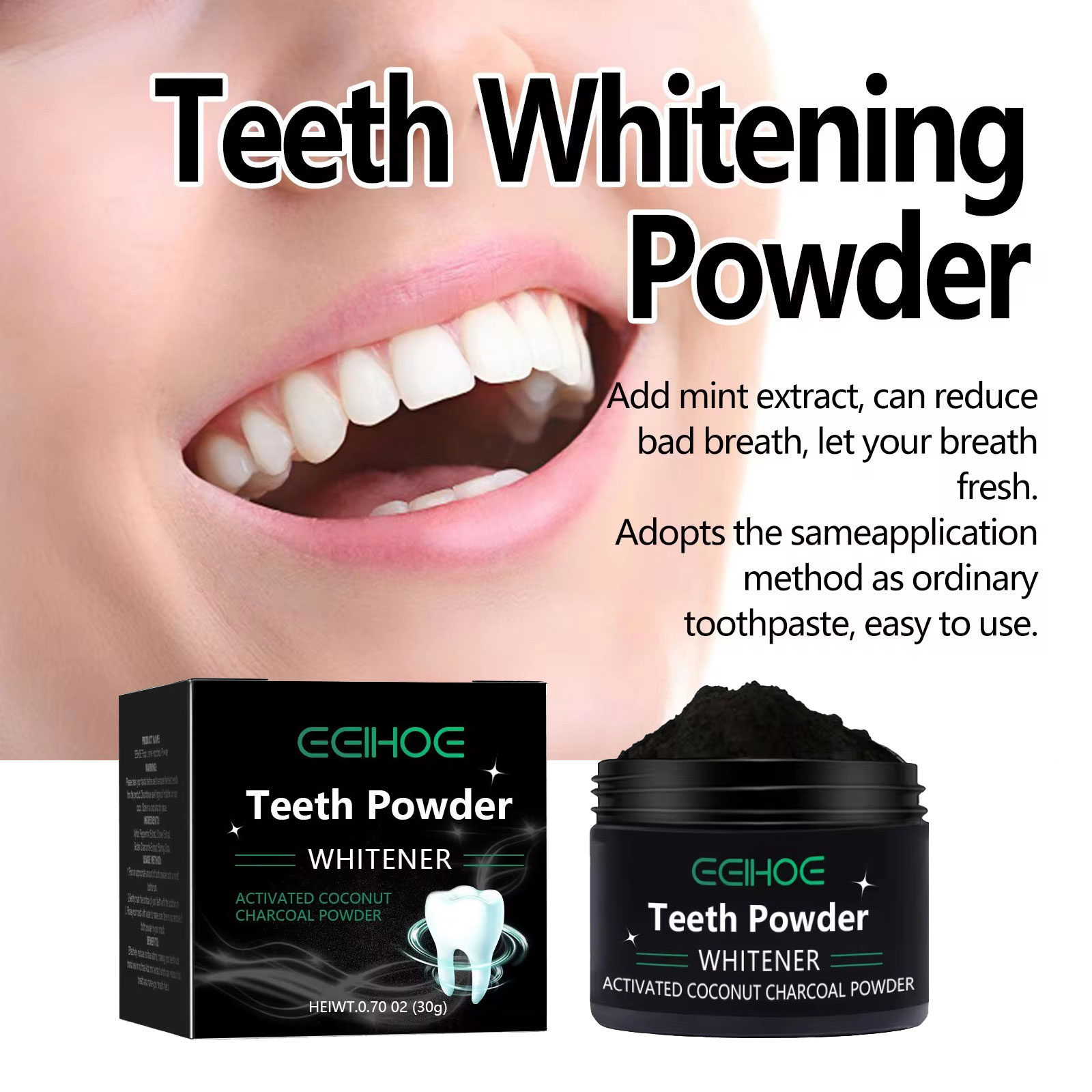 EELHOE Charcoal Powder for Tee - Teeth Whitening Charcoal recensie en prijs