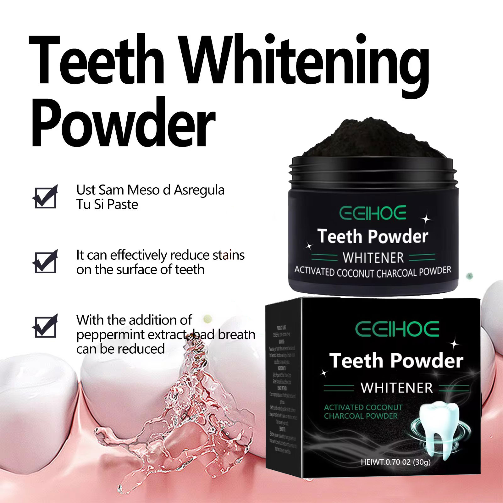 EELHOE Charcoal Powder for Tee - Teeth Whitening Charcoal recensie en prijs
