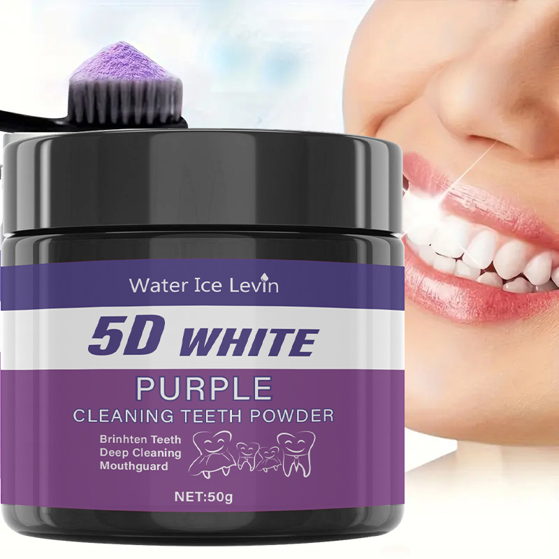 5D White Teeth Powder. Purple  - Teeth Whitening With Baking Soda recensie en prijs