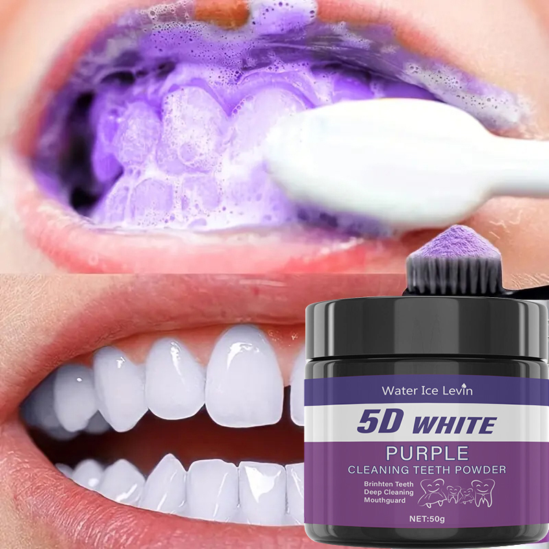 5D White Teeth Powder. Purple  - Teeth Whitening With Baking Soda recensie en prijs
