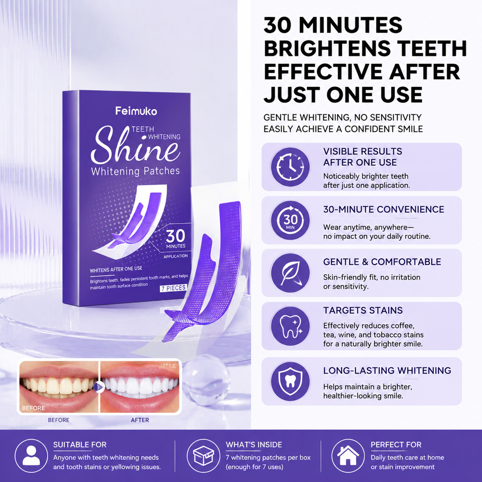 30Mins Teeth Whitening Strips  - Teeth Whitening Street recensie en prijs