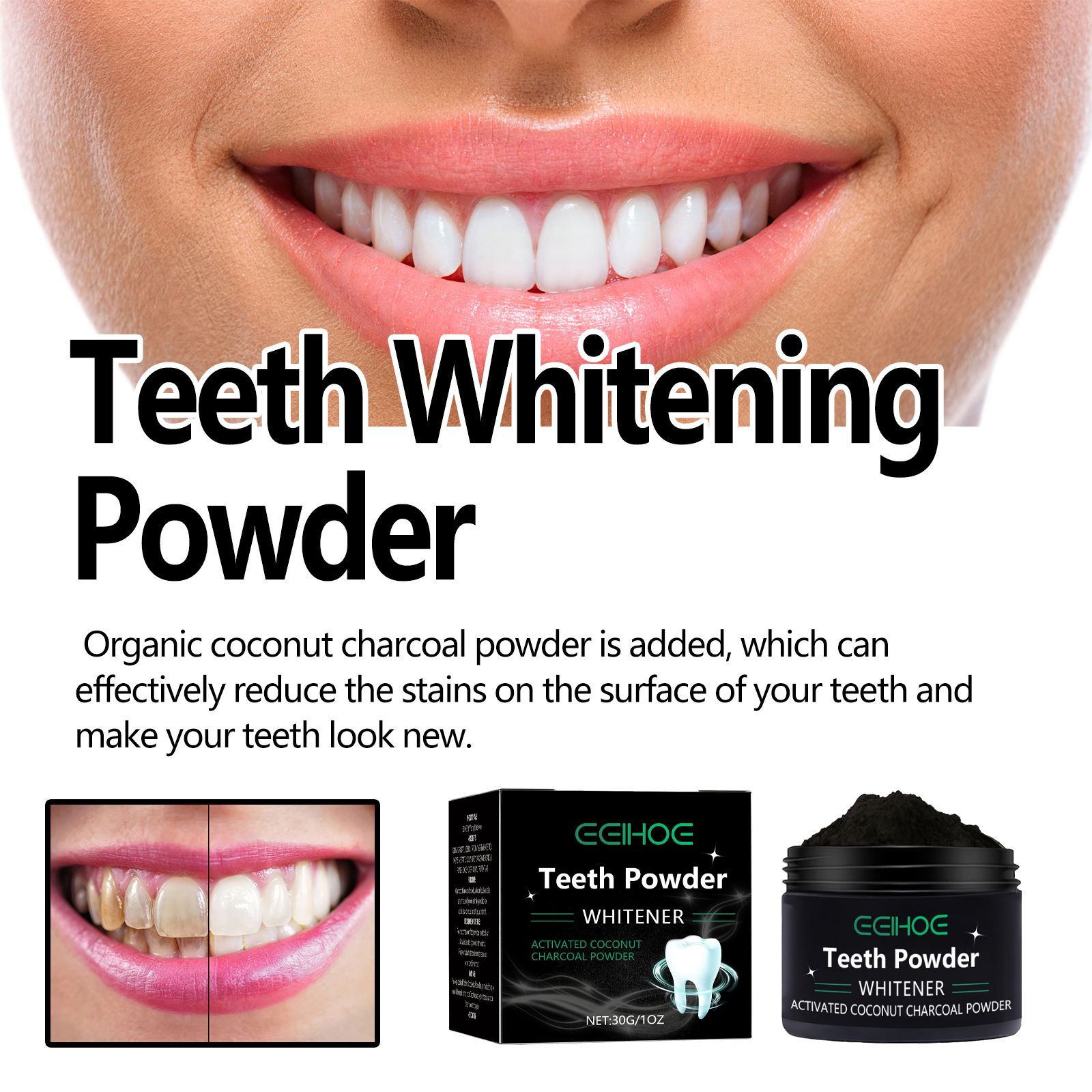Natural Teeth Whitening Powder - Teeth Whitening With Baking Soda recensie en prijs
