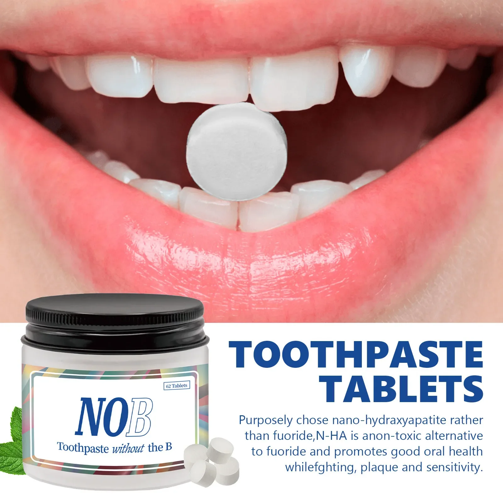 Solid Toothpaste Tablets Mint  - Teeth Whitening Charcoal recensie en prijs