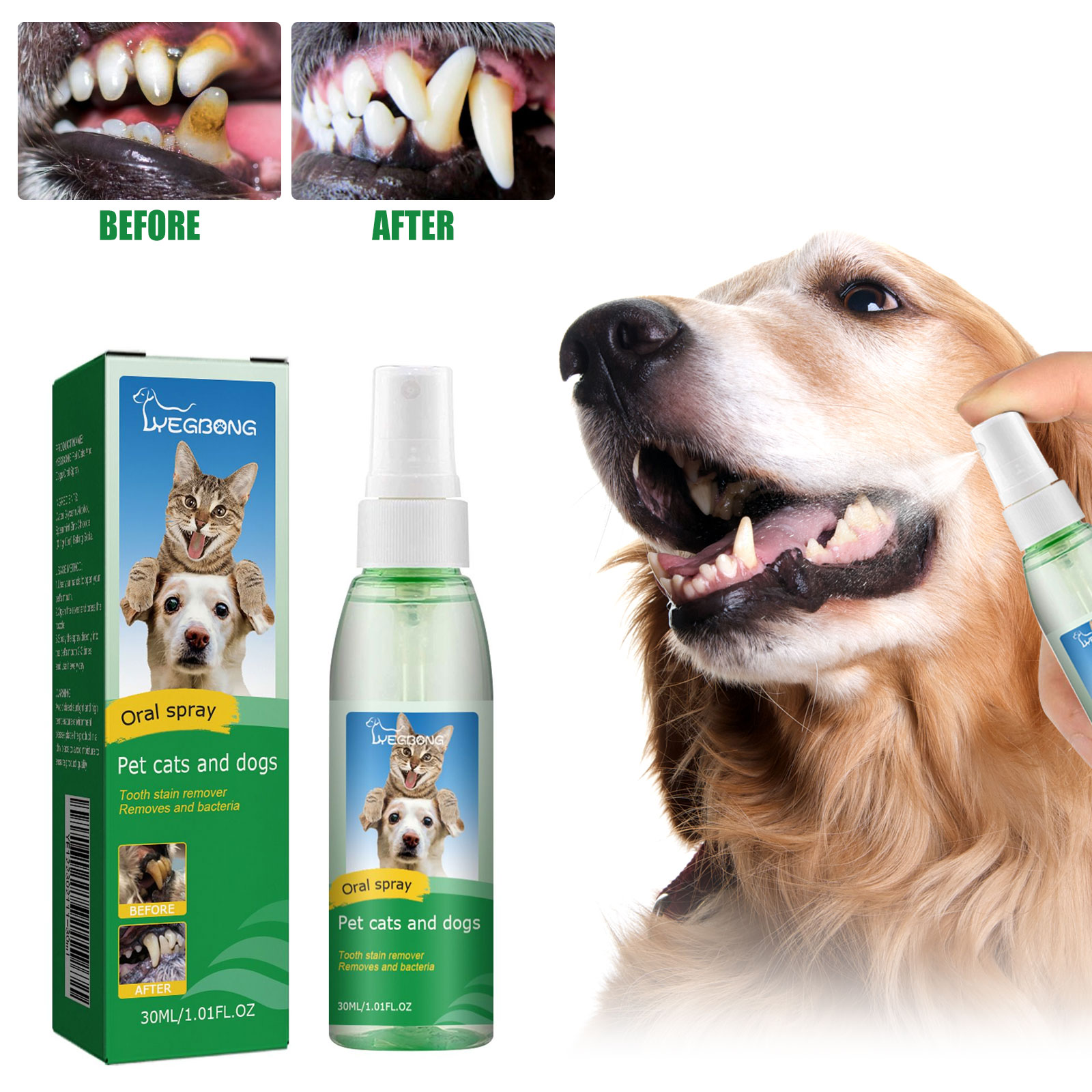 100ml Pet Tooth Cleaning Spray - Colgate Whitening Teeth recensie en prijs