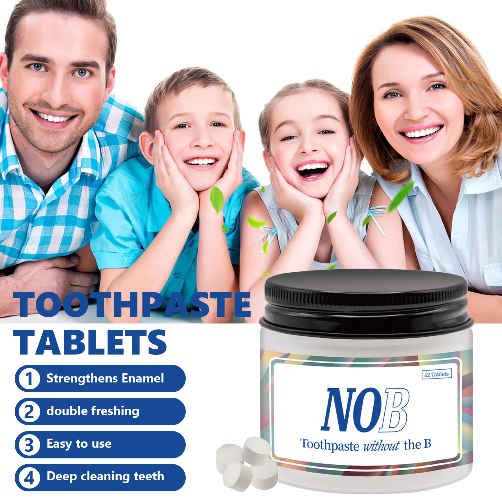 NOBS Toothpaste Tablets - Nano - Teeth Whitening With Baking Soda recensie en prijs