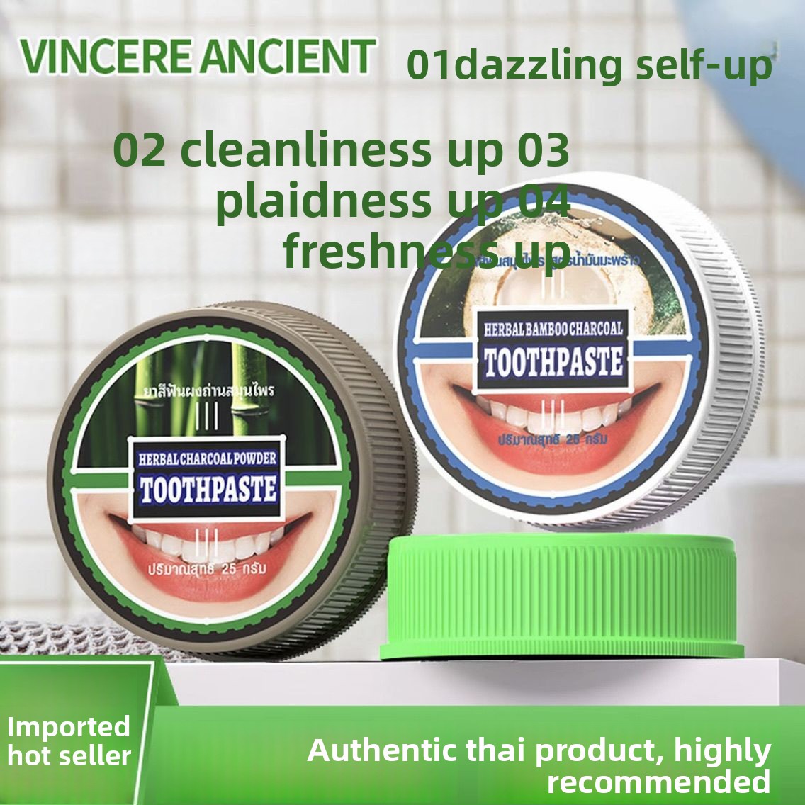 Natural Thai VINCERE Tooth Pow - Teeth Whitening Charcoal recensie en prijs